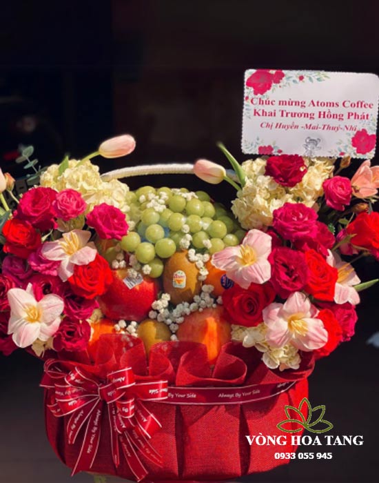 Giỏ trái cây hồng phát như ý Giỏ trái cây hồng phát như ý