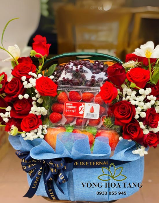 Giỏ trái cây thay lời chúc mừng Giỏ trái cây thay lời chúc mừng